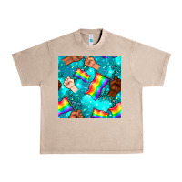 French Oak Pride lgbtq hands with flag seamless pattern Urban Heavy Tee - BundleAndBundleShop