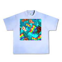 Grape Ice Pride lgbtq hands with flag seamless pattern Urban Heavy Tee - BundleAndBundleShop