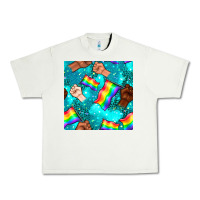 Pistachio Pride lgbtq hands with flag seamless pattern Urban Heavy Tee - BundleAndBundleShop