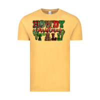 Vintage Mustard Howdy Christmas y'all Vintage Tee - NancyCooperArtShop