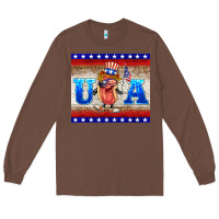 Chestnut usa hot dog Long Sleeve Tee - BarkalooDesign