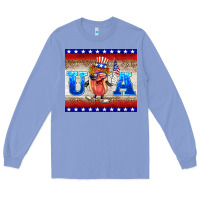 Colony Blue usa hot dog Long Sleeve Tee - BarkalooDesign