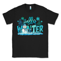 Black hello winter snowman Classic Tee - MaliasSmallBusiness