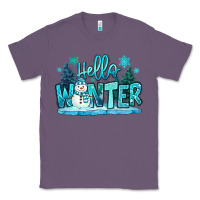 Lavender hello winter snowman Classic Tee - MaliasSmallBusiness