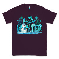 Plum hello winter snowman Classic Tee - MaliasSmallBusiness