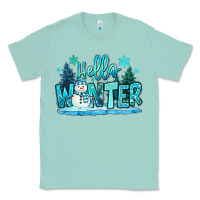 Seafoam hello winter snowman Classic Tee - MaliasSmallBusiness