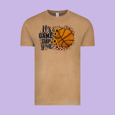 It's Game Day Y'all Basketball Vintage Tee Designed By Jahusdesignshop