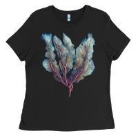 Black Venus Fan Sea Coral Ladies Tee - LillyAllenDesigns