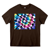 Chocolate Brown tie dye colourful race flag background 3200x2400 Heavy Core Tee - AdoDesignShop