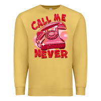 Antique Gold Call me never Premium Sweatshirt - FaDigitalArtStudio