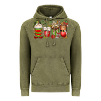 Vintage Olive elf coffee cups Vintage Hoodie - MaliasSmallBusiness