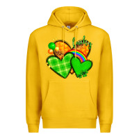 Lemon St. Patrick's Day hearts St. Patricks day Premium Hoodie - HowdyJamesFarm