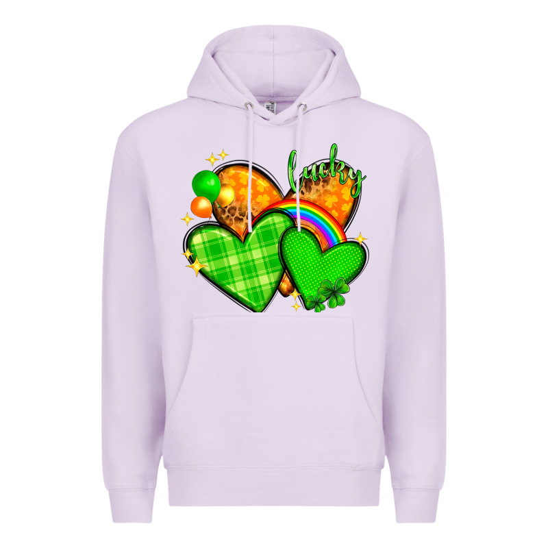 St. Patrick's Day Hearts St. Patricks Day Premium Hoodie by HowdyJamesFarm | Teevron