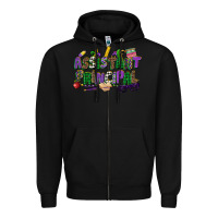 Black assistant principal mardi gras Zipper Hoodie - CowGirlArtShop