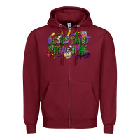 Burgundy assistant principal mardi gras Zipper Hoodie - CowGirlArtShop