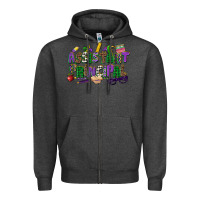 Charcoal Heather assistant principal mardi gras Zipper Hoodie - CowGirlArtShop
