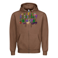 Chestnut assistant principal mardi gras Zipper Hoodie - CowGirlArtShop