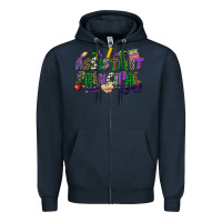 Navy assistant principal mardi gras Zipper Hoodie - CowGirlArtShop