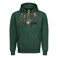Sports Green assistant principal mardi gras Zipper Hoodie - CowGirlArtShop