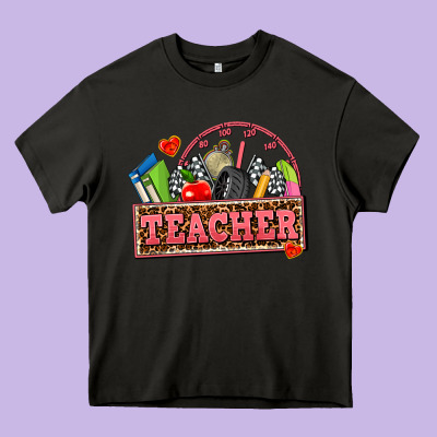 Race Teacher Heavy Core Tee Designed By Adodesignshop