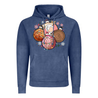 Vintage Denim christmas pan dulce Vintage Hoodie - MaliasSmallBusiness