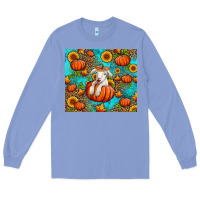 Colony Blue fall pumpkin lamb Long Sleeve Tee - Jasminsmagicworld