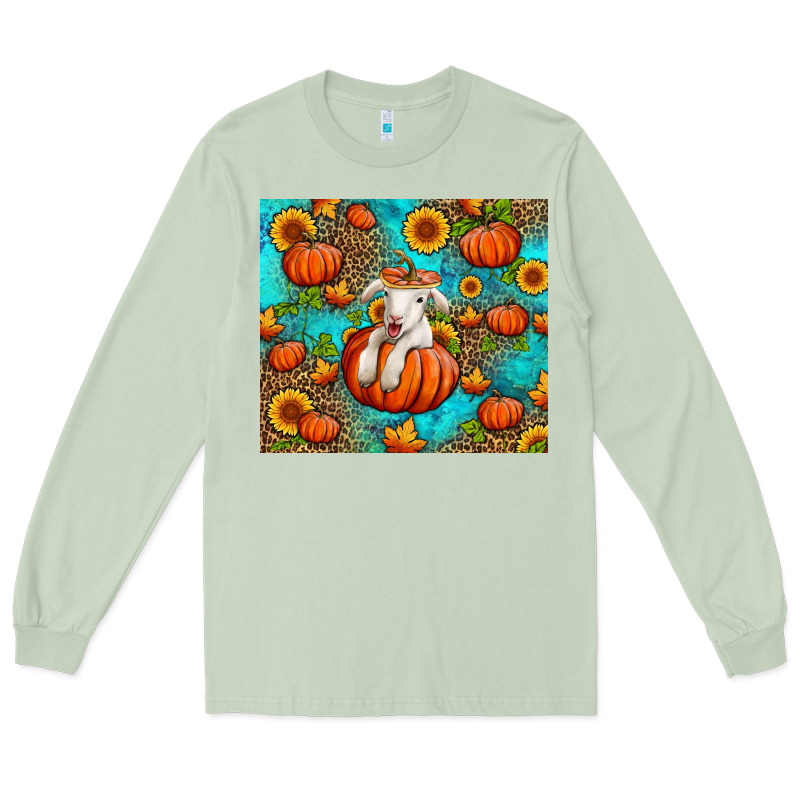 Fall Pumpkin Lamb Long Sleeve Tee by Jasminsmagicworld | Teevron