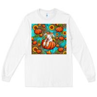 White fall pumpkin lamb Long Sleeve Tee - Jasminsmagicworld