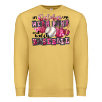Antique Gold In October We Wear Pink And Watch Baseball Premium Sweatshirt - FaDigitalArtStudio