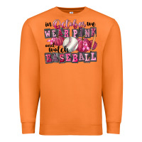 Carrot In October We Wear Pink And Watch Baseball Premium Sweatshirt - FaDigitalArtStudio