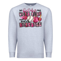 Heather Grey In October We Wear Pink And Watch Baseball Premium Sweatshirt - FaDigitalArtStudio
