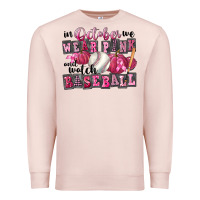 Pale Pink In October We Wear Pink And Watch Baseball Premium Sweatshirt - FaDigitalArtStudio