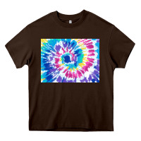 Chocolate Brown tie dye background colourful leopard 2 3200x2400 Heavy Core Tee - AdoDesignShop
