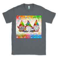 Charcoal Heather christmas lights gnome Classic Tee - MaliasSmallBusiness