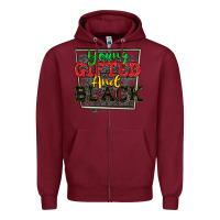 Burgundy young gifted and black Zipper Hoodie - CowGirlArtShop