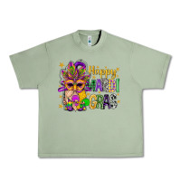 Oil Green Happy Mardi Gras With Gnome Urban Heavy Tee - BundleAndBundleShop