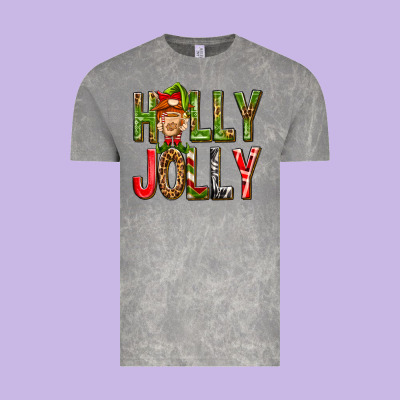 Holly Jolly Elf Gnome Vintage Tee Designed By Nancycooperartshop