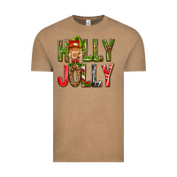 Vintage Coffee Holly Jolly elf gnome Vintage Tee - NancyCooperArtShop