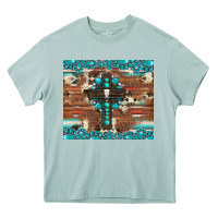 Arona gemstone and cross with cowhide Heavy Core Tee - Artiststas