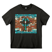 Asphalt gemstone and cross with cowhide Heavy Core Tee - Artiststas