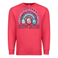 Cardinal Happy Easter eggs rainbow Premium Sweatshirt - OliviaCreatesArt