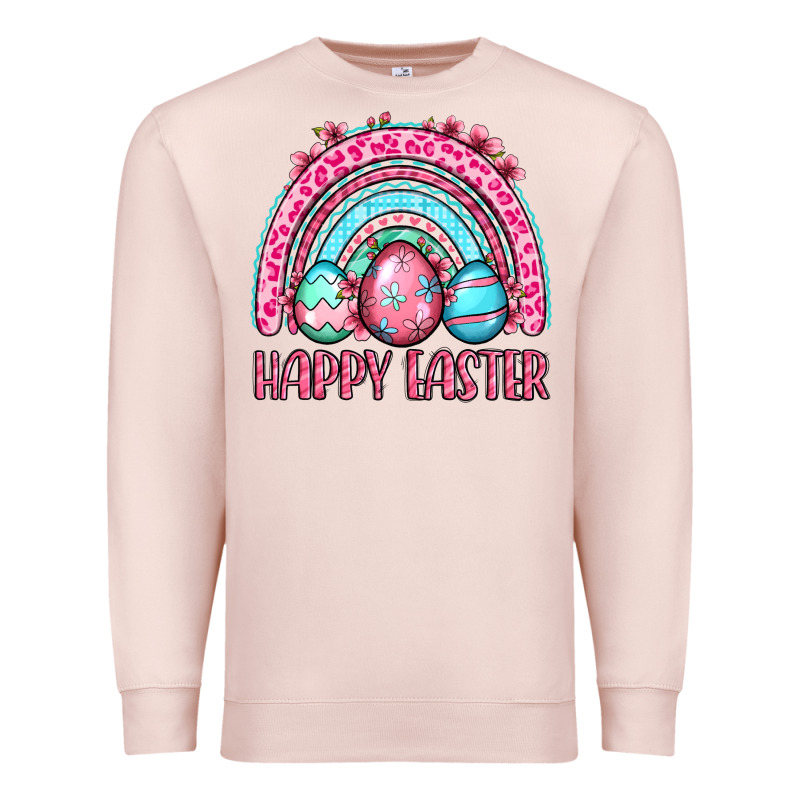 Happy Easter Eggs Rainbow Premium Sweatshirt by OliviaCreatesArt | Teevron
