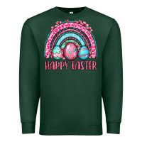 Sports Green Happy Easter eggs rainbow Premium Sweatshirt - OliviaCreatesArt