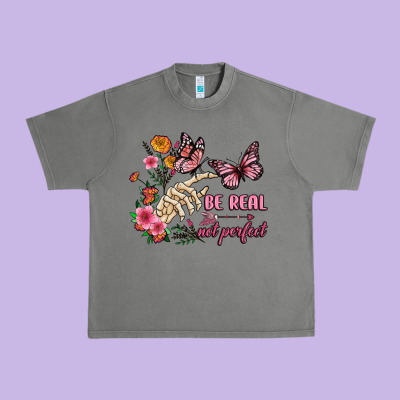 Be Real Not Perfect Urban Heavy Tee Designed By Jahusdesignshop