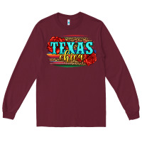 Burgundy Texas Chica with roses Long Sleeve Tee - Jasminsmagicworld