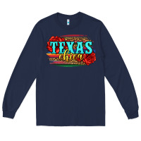 Navy Texas Chica with roses Long Sleeve Tee - Jasminsmagicworld