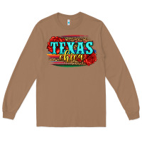 Toasted Coconut Texas Chica with roses Long Sleeve Tee - Jasminsmagicworld