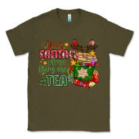 Army Green deer santa please bring me tea Classic Tee - MaliasSmallBusiness