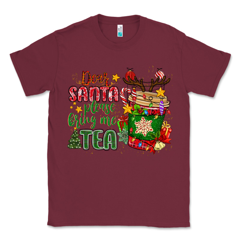 Deer Santa Please Bring Me Tea Classic Tee by MaliasSmallBusiness | Teevron