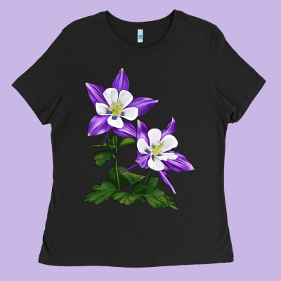 Rocky Mountain Columbine Ladies Tee Designed By Lillyallendesigns